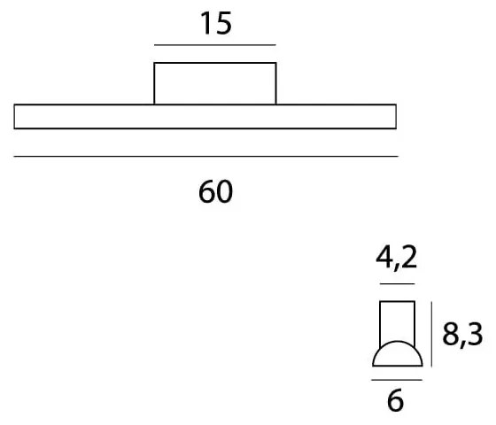 Aplica de perete LED iluminat baie IP44 Tampa 60cm