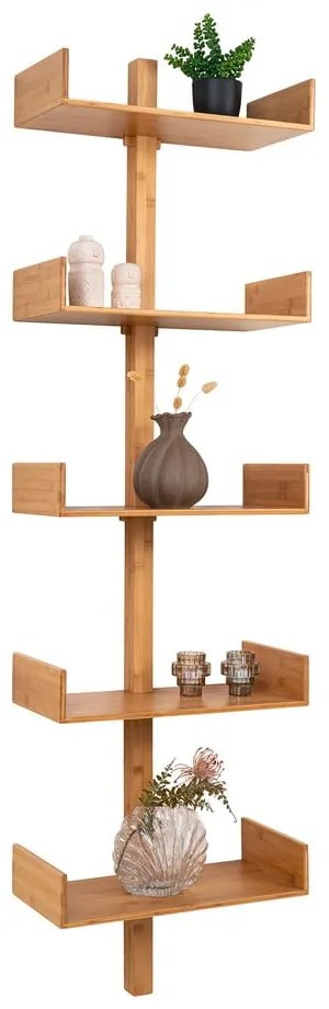 Raft în culoare naturală etajat din bambus 50 cm Villa – House Nordic