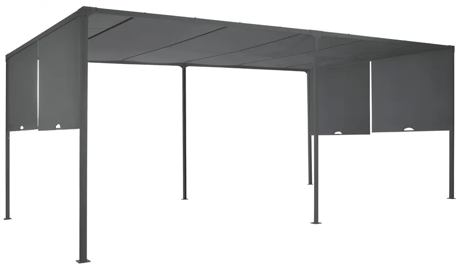 Antracit Sevilla 3x6m patio pergola cu plasă de țânțari Garden Point