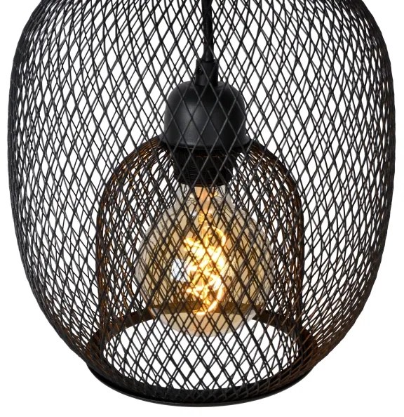 Lustră pe cablu JERREL 1xE27/40W/230V neagră Lucide 78396/01/30