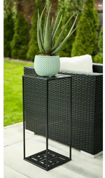 Suport pentru flori 60x24 cm, negru