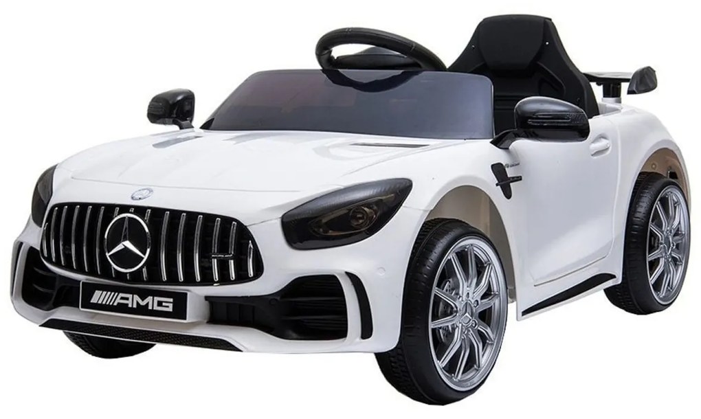 Masinuta Electrica cu acumulator pentru copii NOVOKIDS™ Mercedes AMG GTR , Roti din Cauciuc EVA, 3-8 ani , usi cu deschidere , Baterie12V, 2 Viteze,