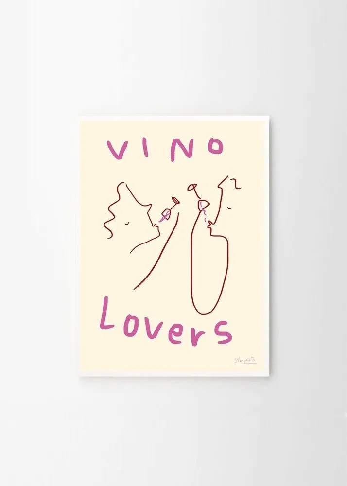 Poster 50x70 cm Vino Lovers – Ruby Hughes – The Poster Club