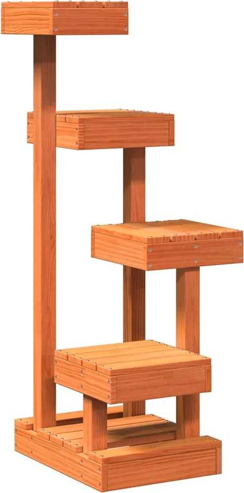 vidaXL Ansamblu de pisici, maro ceruit, 45,5x49x103 cm, lemn masiv pin