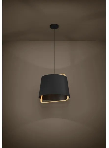 Lustră pe cablu Eglo 390185 CAMALOZA 1xE27/40W/230V negru