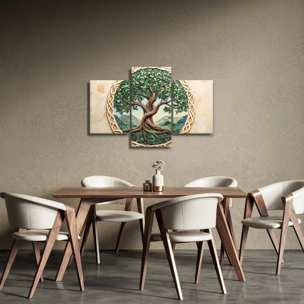 Tablou – Arborele vieții împletit (90x60 cm)
