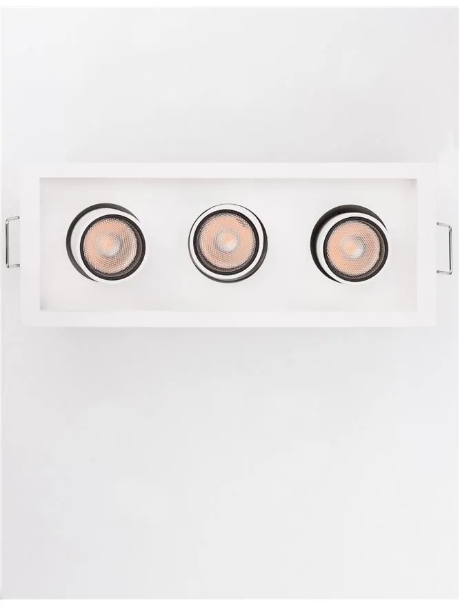 Corp LED incastrabil cu 3 Mini Spoturi ajustabile DESERT albe