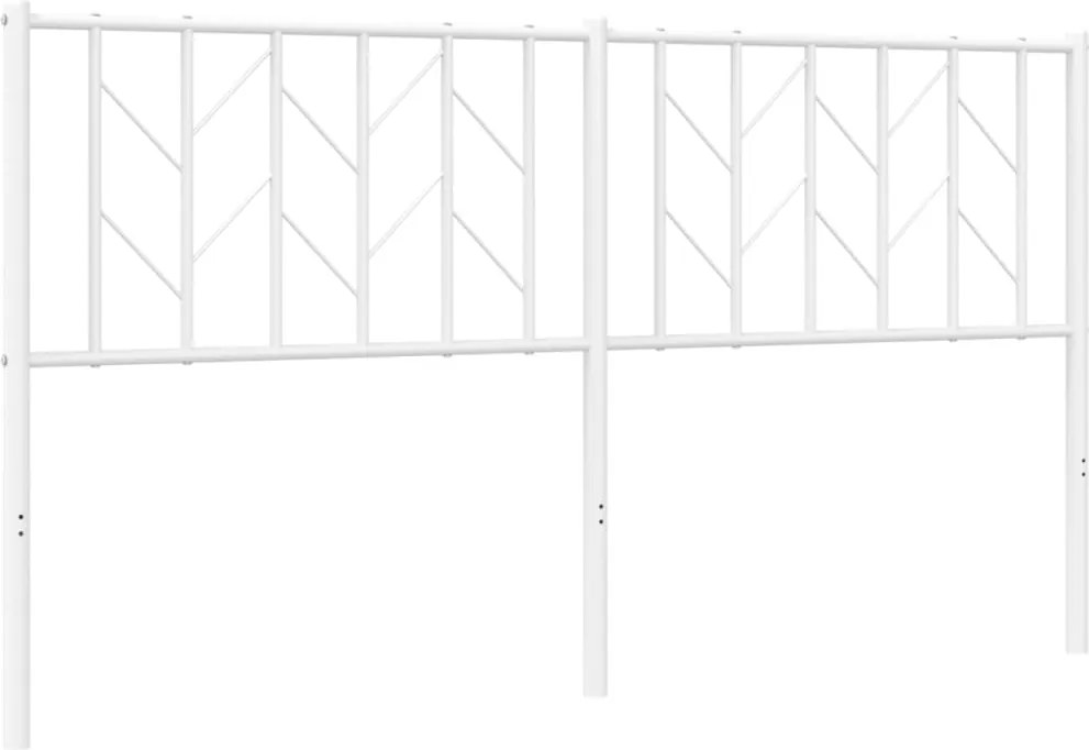 vidaXL Tăblie de pat de schimb metalică, alb, 160 cm