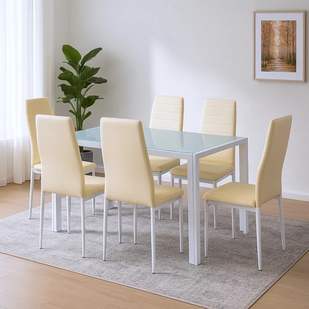 Liana 6+1 set de sufragerie bej