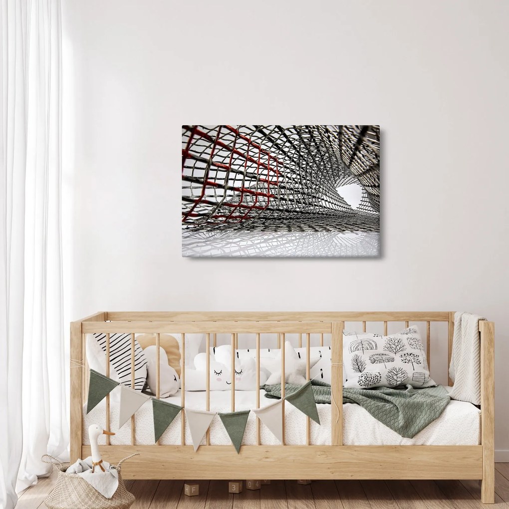 Tablou cu construcție din fier (90x60 cm)