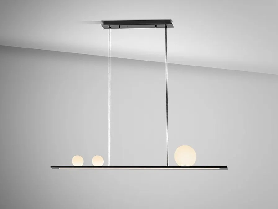 Lustra LED suspendata design modern Mila negru