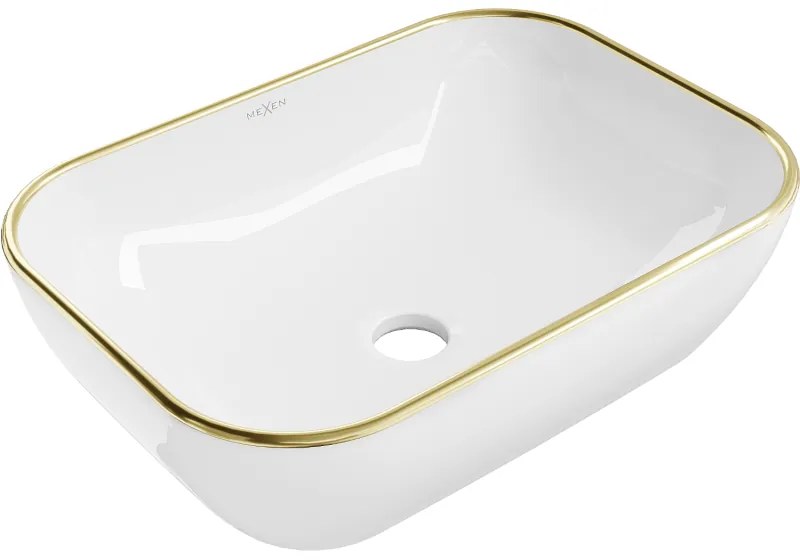 Mexen Rita lavoar pe blat 45 x 32 cm, alb/margine aurie - 21084505