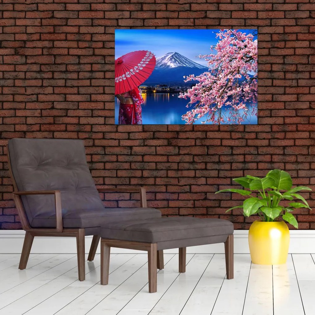 Tablou - cu privire la munte - Japonia (90x60 cm)