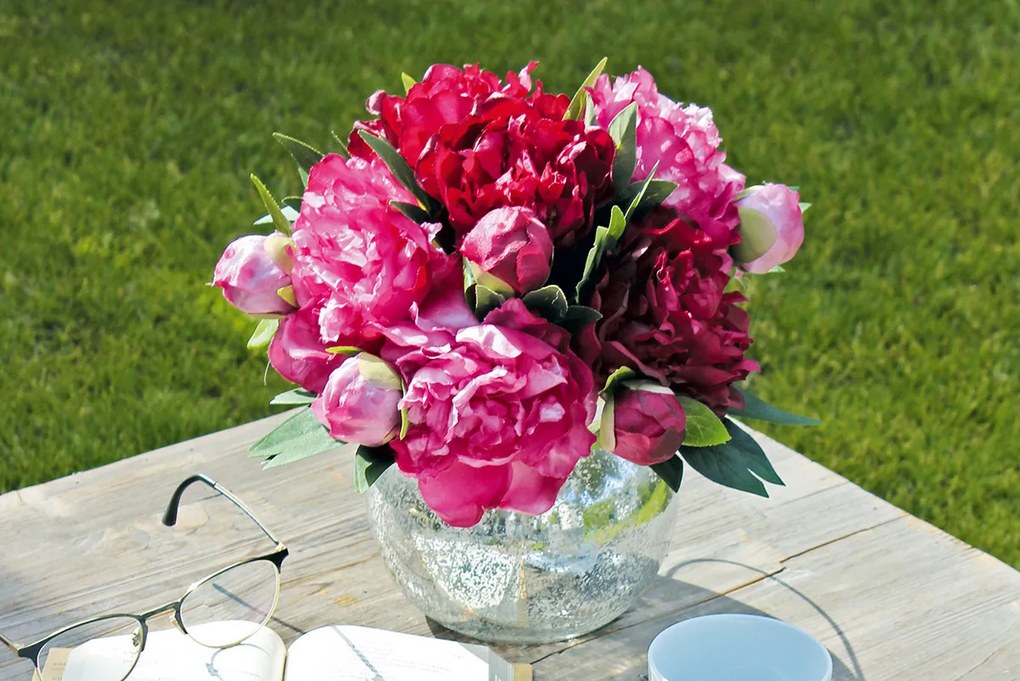 Buchet flori artificiale, fibre sintetice, 27 cm