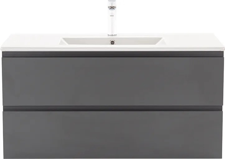 Vario Pull 100 dulap de bază cu chiuvetă alb-antracit