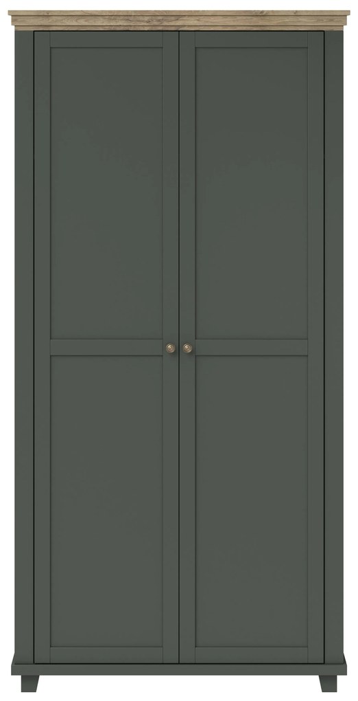 Dulap de haine Elvina S Typ 18 (Verde + Stejar lefkas). 1108228