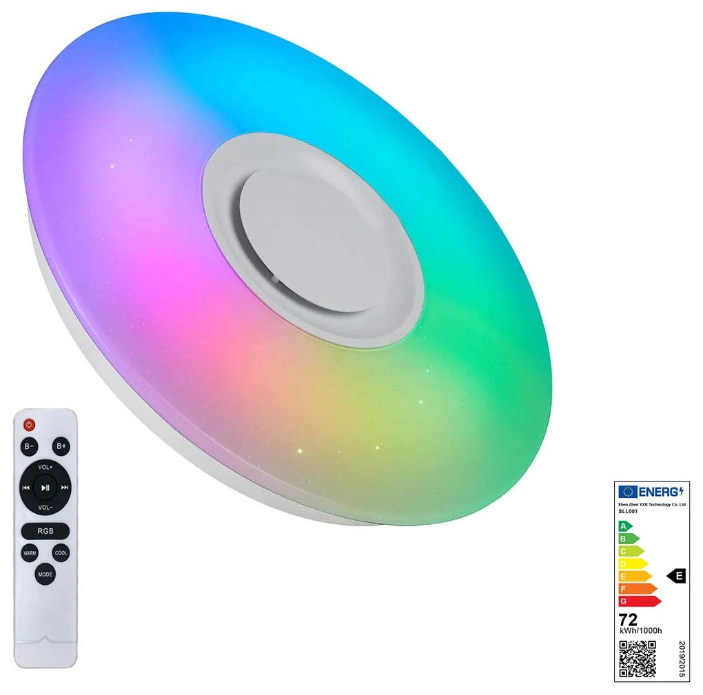 Lampa de tavan cu lumina multicolora