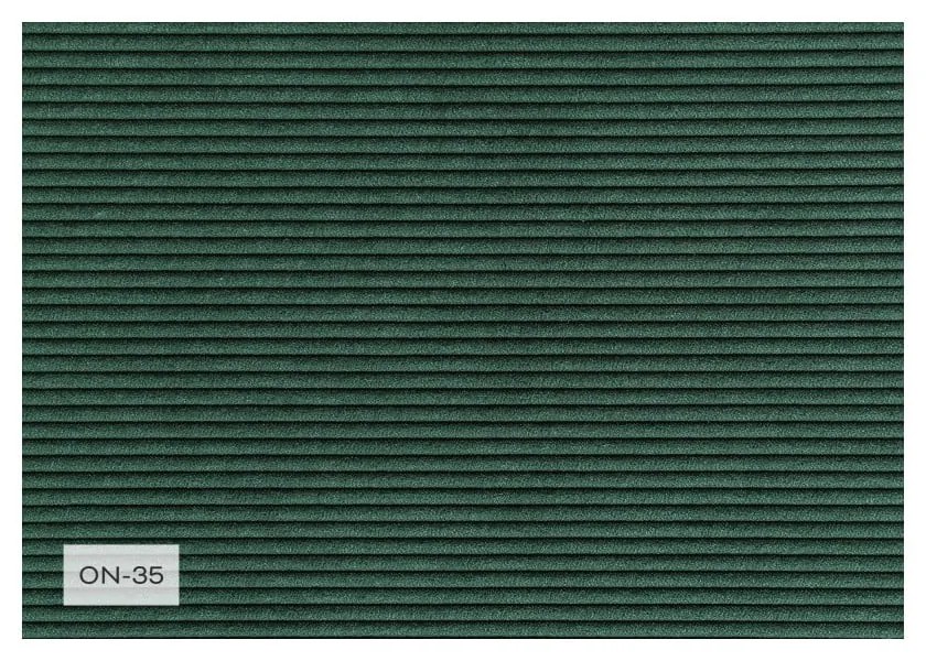 Colțar verde extensibil cu tapițerie din catifea reiată (colț stânga/în formă de "U") Lazy Lukka – Miuform