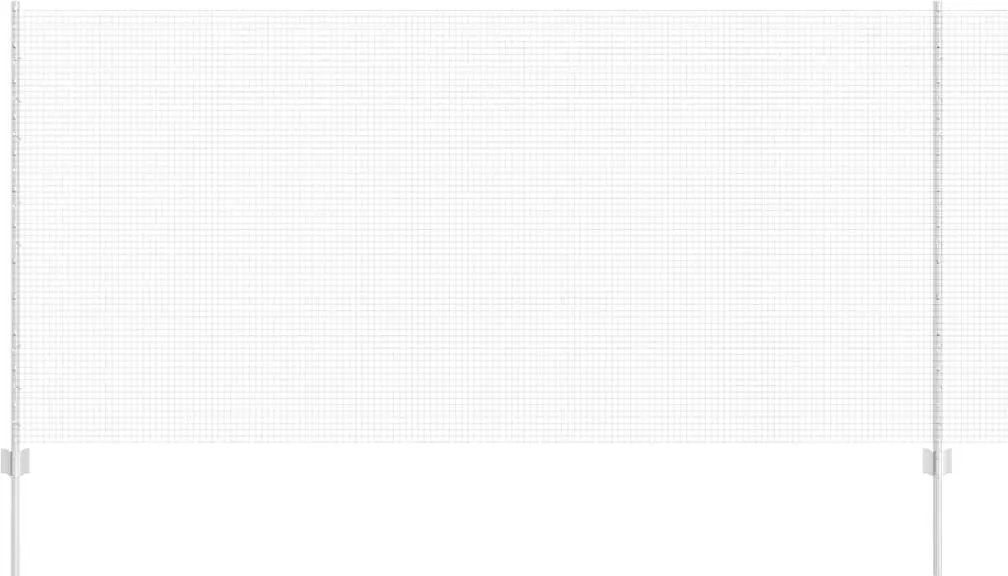 vidaXL Gard cu Stâlp Argintiu 1,2 x 50 m Oțel
