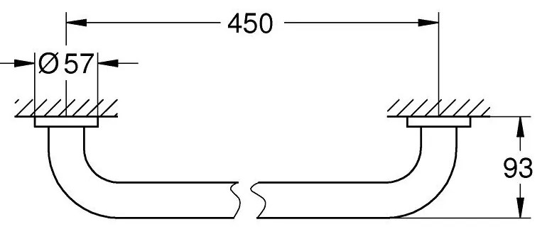 Grohe Essentials Bara sustinere 45 cm
