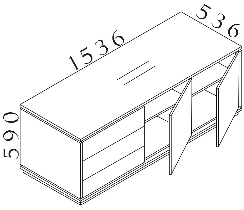 Container Creator 153,6 x 53,6 cm, 3 module, antracit / alb