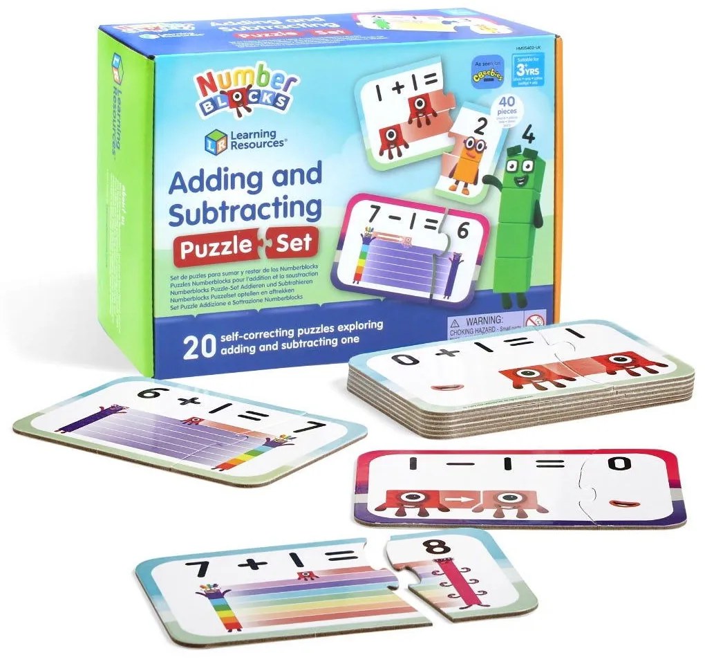 PUZZLE - ADUNARI SI SCADERI 1-10 - NUMBERBLOCKS - HAND2MIND (HM95402-UK)