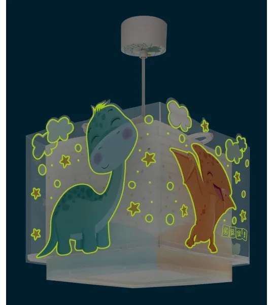Dalber 63452 - Lustră pentru copii BABY DINOS 1xE27/15W/230V multicoloră