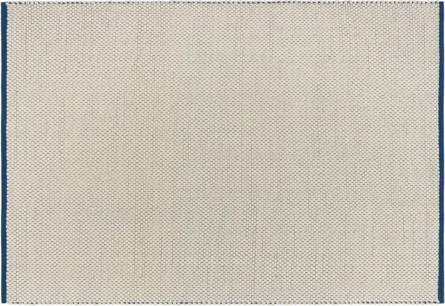 Covor albastru/bej țesut manual din lână 170x240 cm Lenu – noo.ma