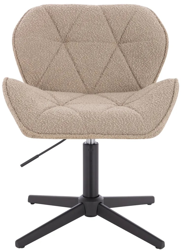 HR111CROSS Scaun Latte Boucle cu Bază Neagră