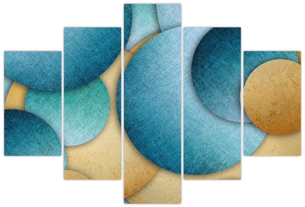 Tablou cu abstracție cercuri (150x105 cm)