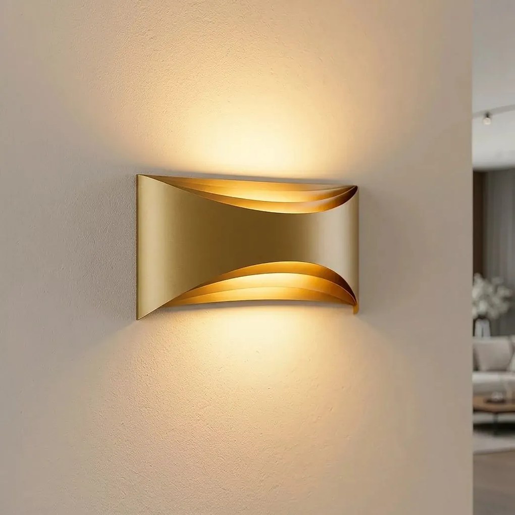 Aplica perete iluminat ambiental sus si jos Leon LED, Gold