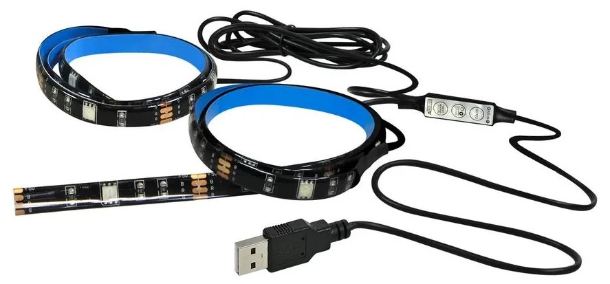 Set 2x LED RGB Bandă LED-RGB/4,8W/USB TV regim
