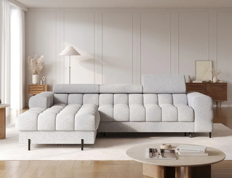 Coltar extensibil cu spatiu pentru depozitare, 285x181x93 cm, Felro L, Eltap (Culoare: Verde / Amore 35)