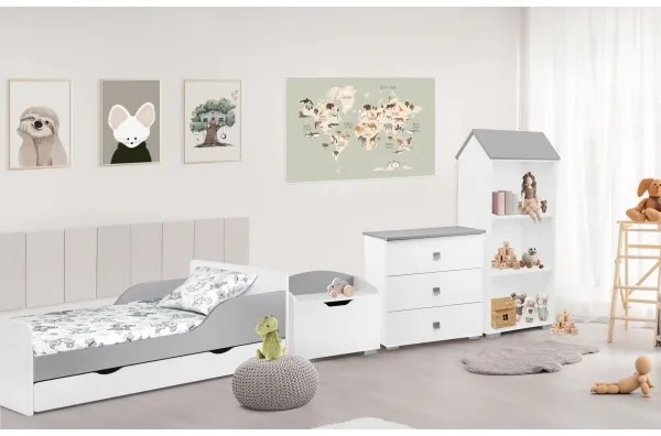 Comodă PABIS 87x83 cm alb/gri