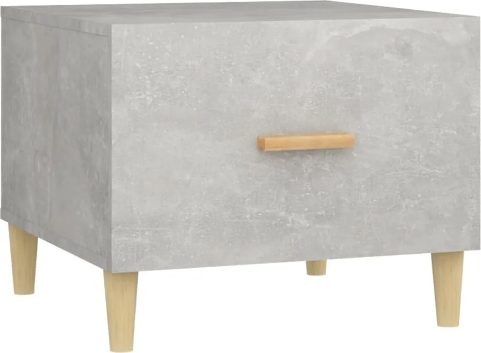 vidaXL Măsuță de cafea, gri beton, 50x50x40 cm, lemn compozit