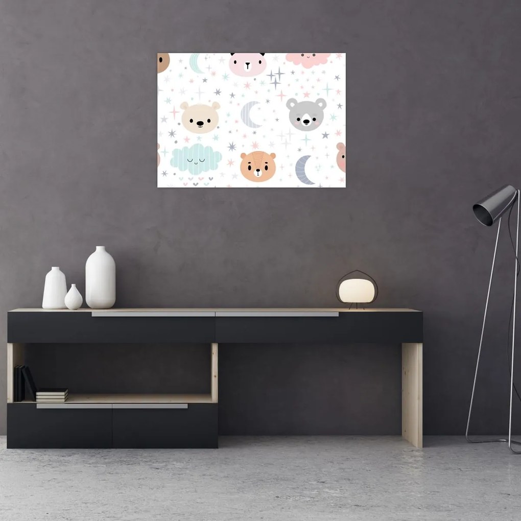 Tablou pe sticlă - Noapte bună. (70x50 cm)