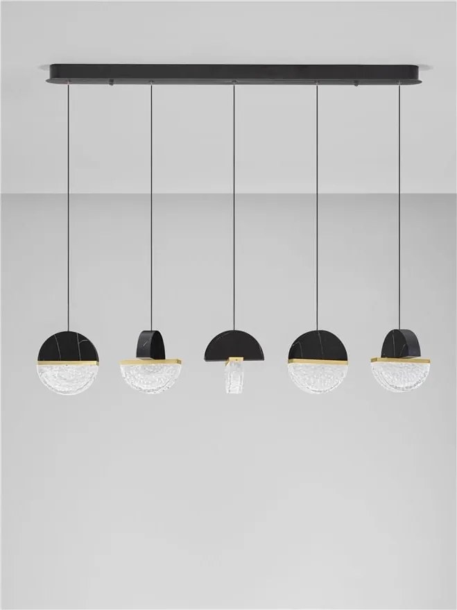 Lustra decorativa liniara cu 5 pendule LED 2700K DORIN