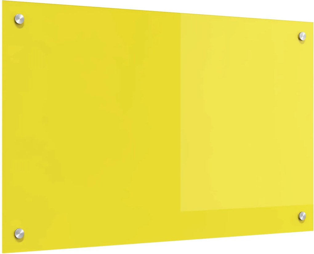 vidaXL Panou de bucătărie Galben 80 x 50 cm sticlă securizată