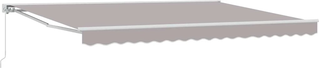 vidaXL Copertină retractabilă manuală Gri deschis 4 × 3 m
