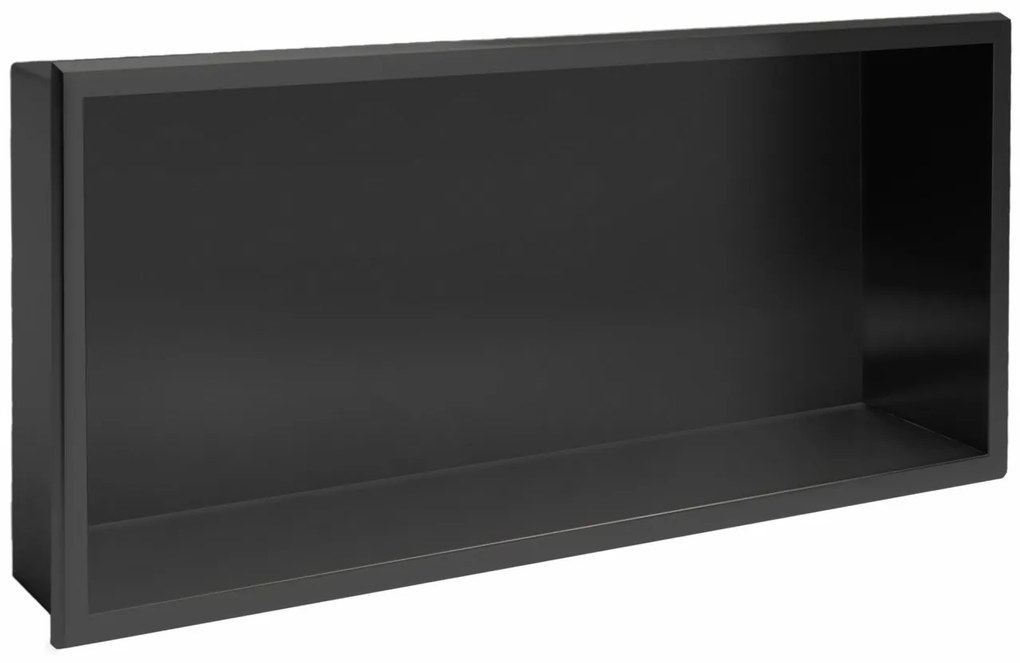Raft incastrat pentru baie 30x60 negru mat