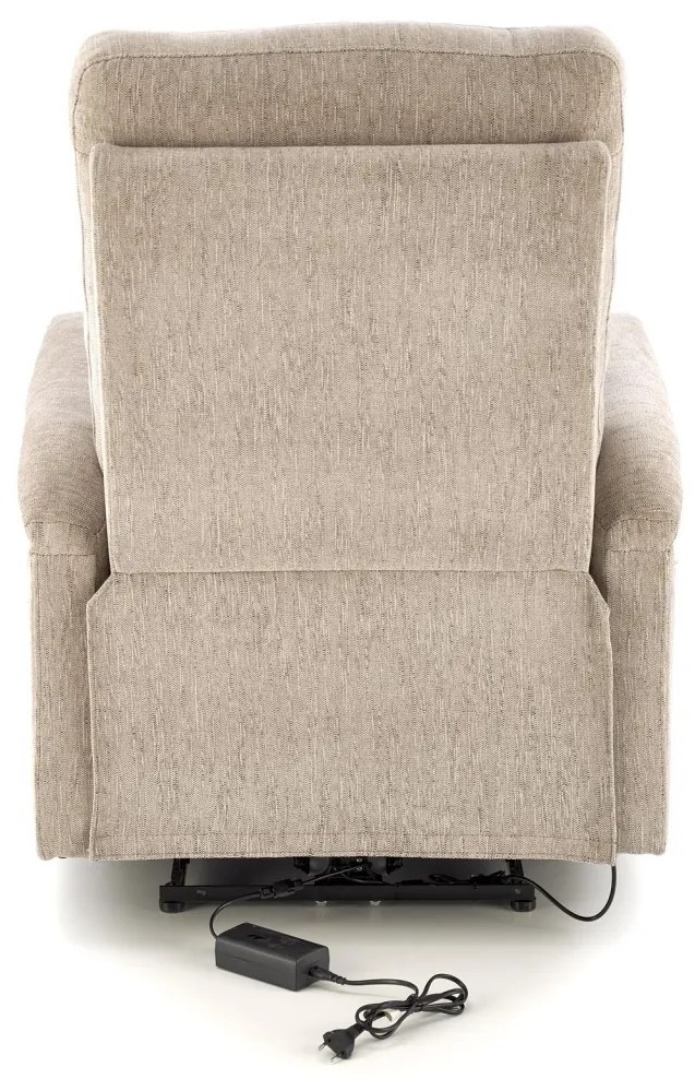Fotoliu recliner Jamal stofa bej H105 cm