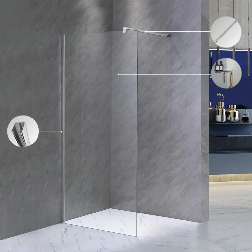 Perete de duș River walk-in 100x190 cm