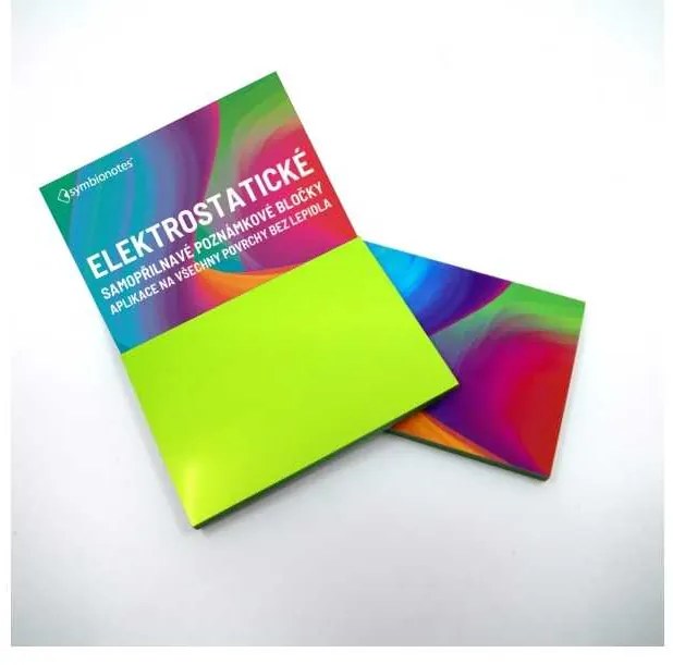 Bloc mic de notițe electrostatic Symbionotes 19 x 10 cm - 100 foi, verde