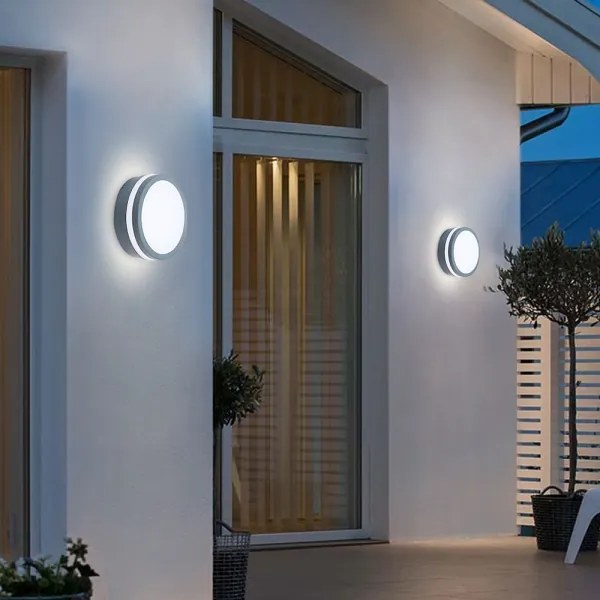 Brilagi - Aplica LED de exterior cu senzor BENE LED/18W/230V Ø22 cm IP54