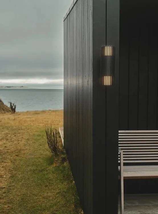 Aplica de perete exterior design nordic IP54 Aludra negru