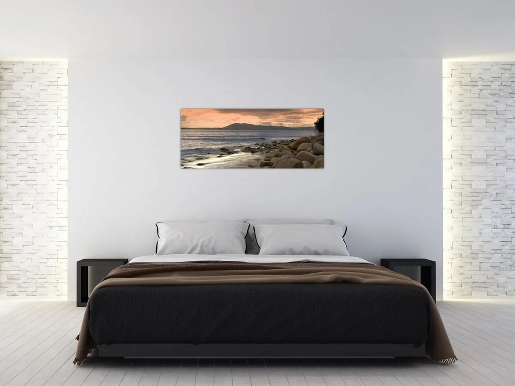 Tablou - Marea și munții (120x50 cm)