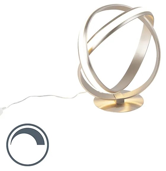 Lampă de masă rotundă modernă din oțel cu LED - Dimmer - Belinda