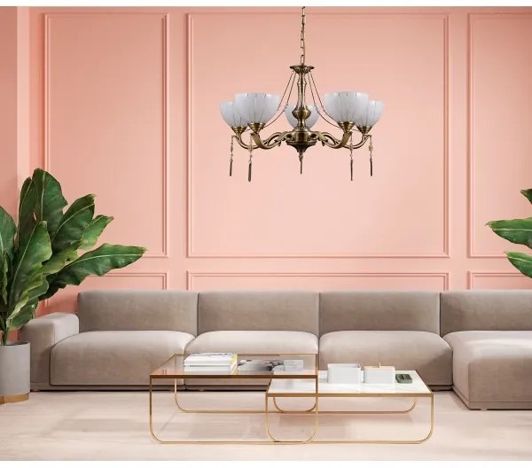 ITALUX MD38445-5 - Lustră pe lanț BAXIO 5xE27/60W/230V