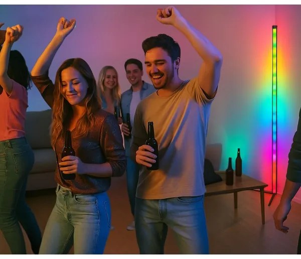 Grundig - Lampă de podea LED RGBW reglabilă LED/6W/230V + telecomandă