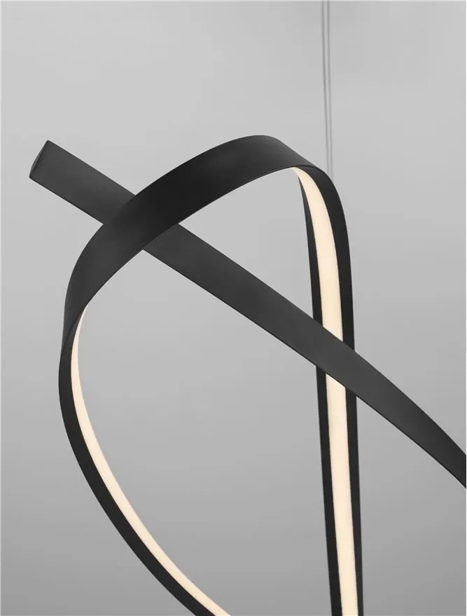 Lustra suspendata LED CCT OLIA aluminiu negru